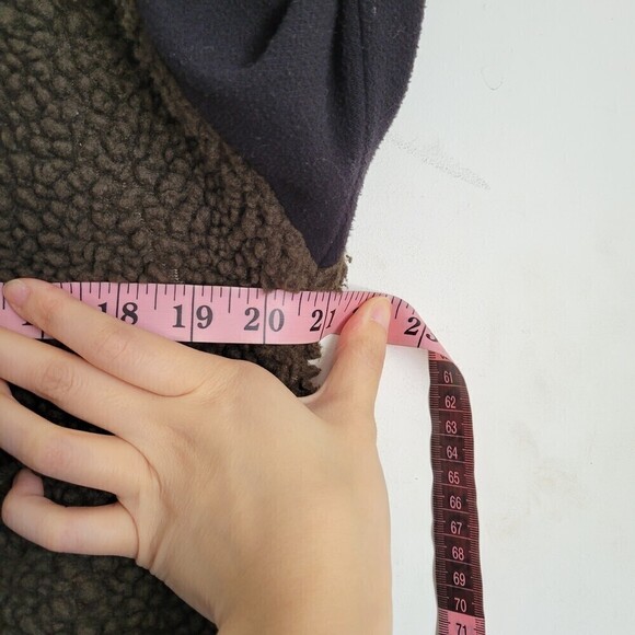 LAVEER Faux Shearling Black Green Colorblock Long Oversized Winter Coat Size 4 - Picture 10 of 13